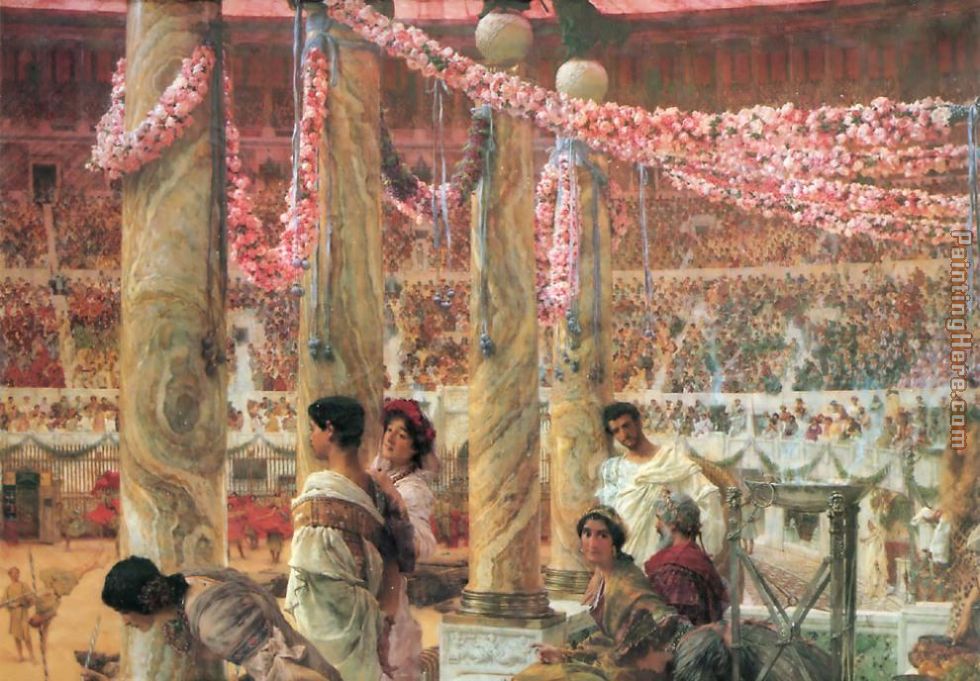 Caracalla and Geta painting - Sir Lawrence Alma-Tadema Caracalla and Geta art painting